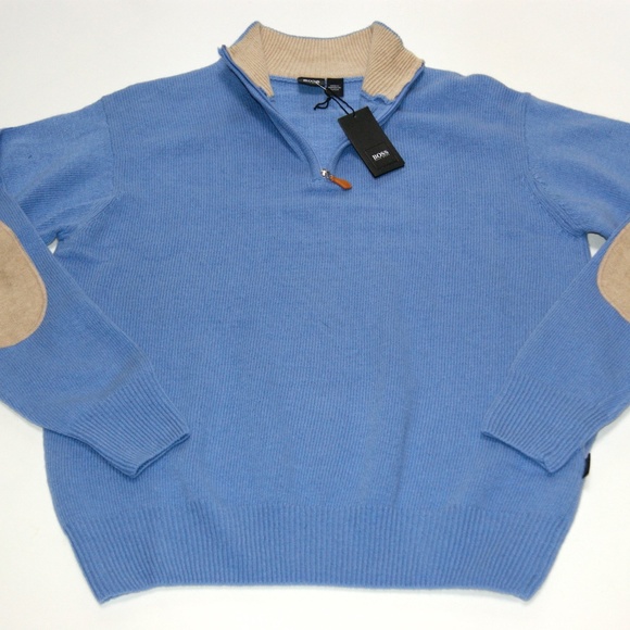 Hugo Boss Sweater Half Zip Wool Pullover Sweater